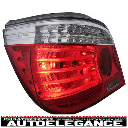 led rear lights suitable for bmw 5 series e60 (04.2003-03.2007) red transparent lci facelift design