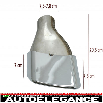 diffusore del paraurti posteriore con terminali del silenziatore di scarico adatto per BMW Serie 5 G30 G31 Limousine Touring (2017-up) M Performance Design Cromato e Nero Pianoforte