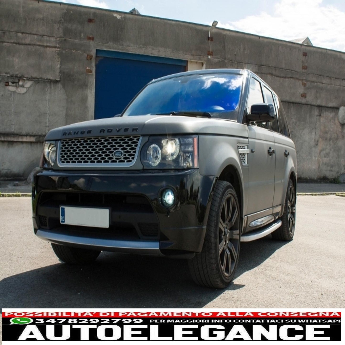 central grille and side air intakes group suitable for range rover sport facelift (2009-2013) l320 look autobiography silver edition