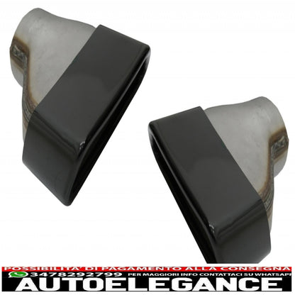diffusore paraurti posteriore con terminali di scarico adatto per BMW Serie 5 G30 G31 Limousine Touring (2017-up) M Performance Design Nero