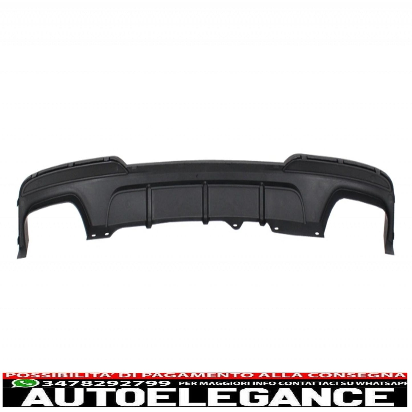 Rear bumper suitable for bmw 5 series f10 (2011-2017) side skirts with diffuser and double carbon exhaust tips m-performance design