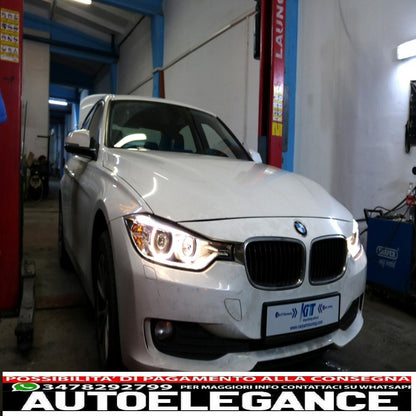 led drl angel eye headlights with projector suitable for bmw 3 series f30 f31 (2011-2015) 