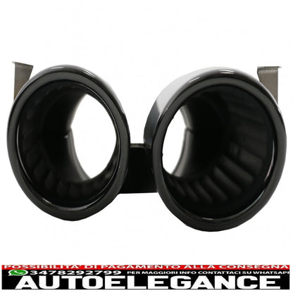 Rear bumper valance diffuser suitable for mercedes a class v177 sedan (2018-up) black exhaust