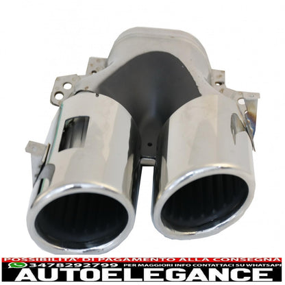 diffusore posteriore con terminali di scarico color argento adatti per mercedes gle w167 suv v167 sport line (2019-up) design gle53