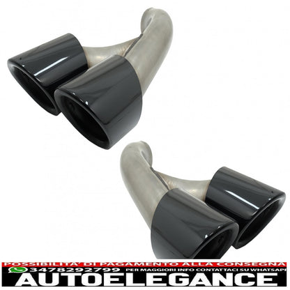 Exhaust pipes suitable for porsche cayenne 92a facelift (10/2014-2017) gts design piano black
