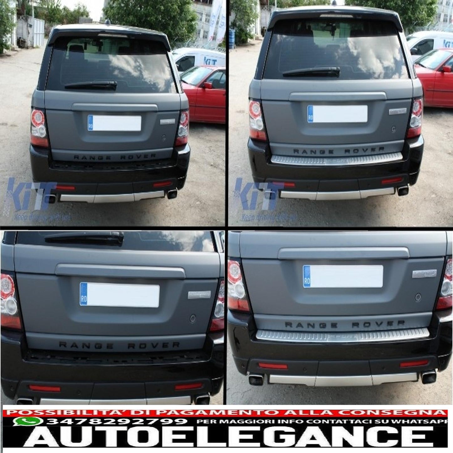 Rear Bumper Protector Sill Kick Plate Cover Aluminium Fit For Land Range Rover Sport L320 (2005-2013) Tailgate Boot Liner