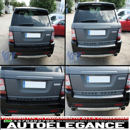 Rear Bumper Protector Sill Kick Plate Cover Aluminium Fit For Land Range Rover Sport L320 (2005-2013) Tailgate Boot Liner