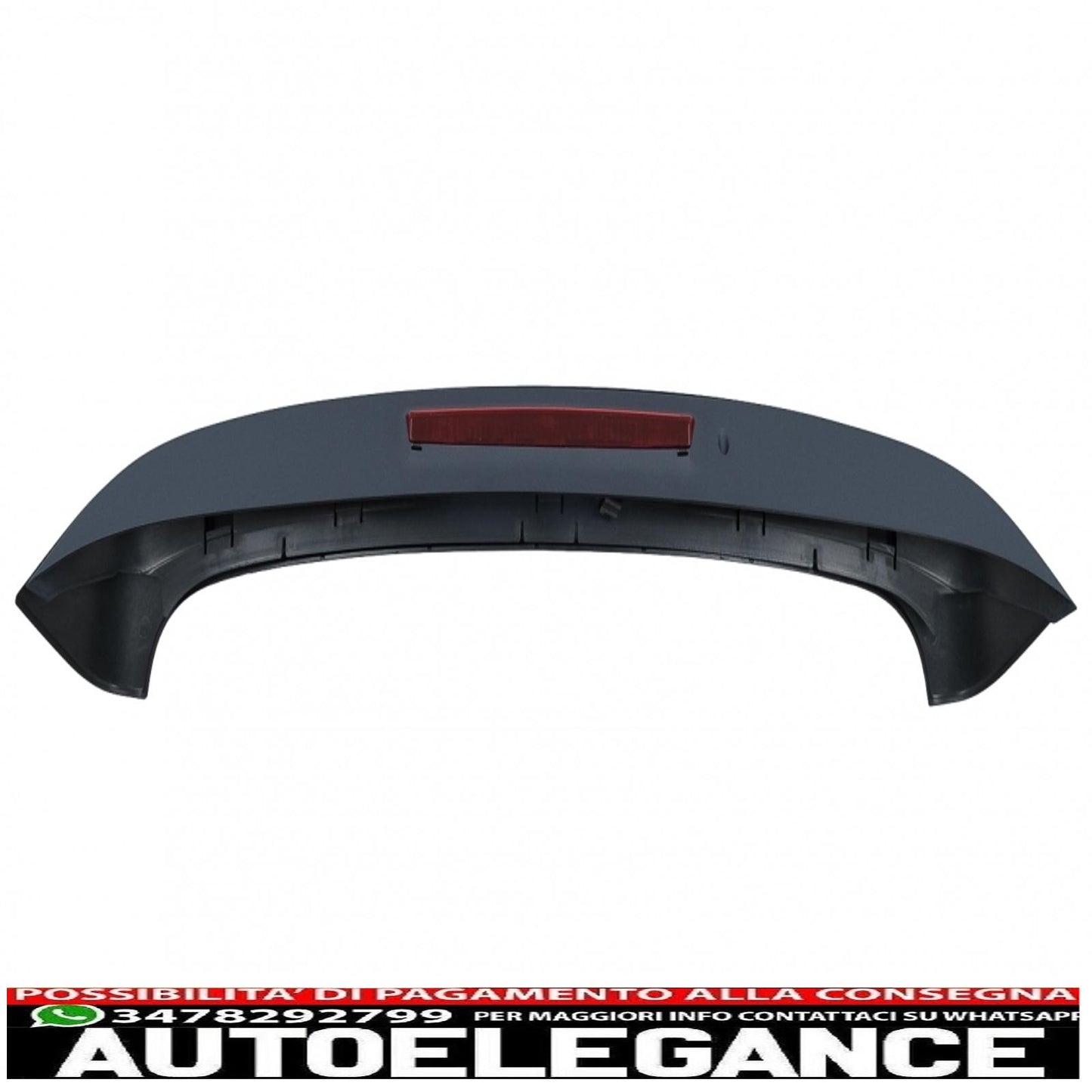 Rear bumper roof spoiler with led brake light suitable for vw golf 6 vi (2008-2012) and gti design exhaust system