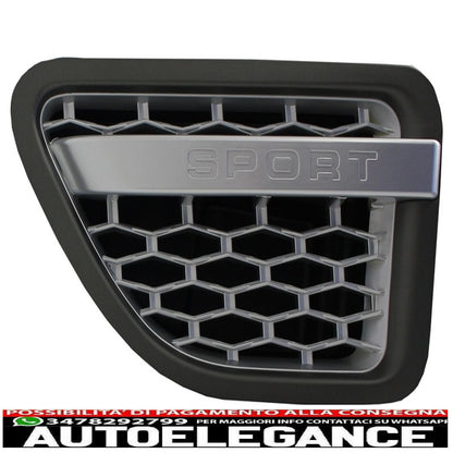 central grille and side vents group suitable for land rover sport l320 (2005-2008) autobiography look silver edition
