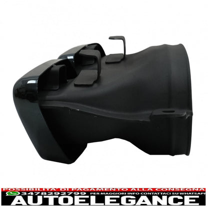 Rear bumper valance diffuser with exhaust tips suitable for mercedes c class c205 a205 coupe cabriolet (2014-2019) c63 edition 1 design black