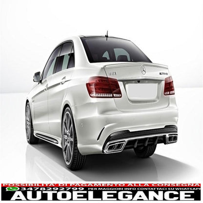 diffusore posteriore con terminali di scarico adatto per mercedes classe e w212 s212 facelift (2013-2016) solo paraurti pacchetto sportivo