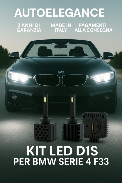 ⭐KIT XENON D1S 6000K ANABBAGLIANTI PER BMW SERIE 4 F33 – LUCE BIANCA POTENTE⭐