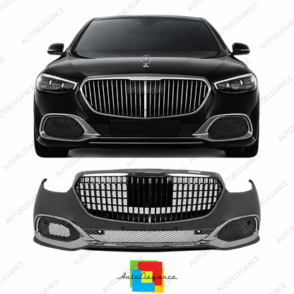 👉Paraurti Anteriore Mercedes W213 21-23 Look Maybach - ABS Non Verniciato👈