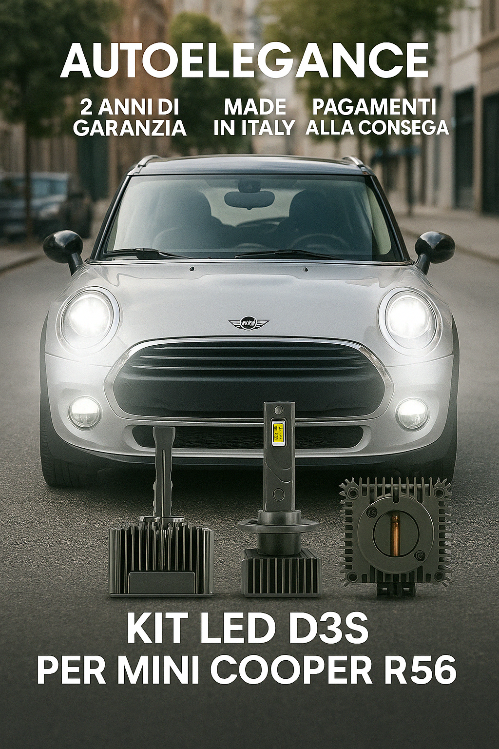⭐KIT XENON D1S 6000K ANABBAGLIANTI PER MINI COOPER R56 – LUCE BIANCA POTENTE⭐