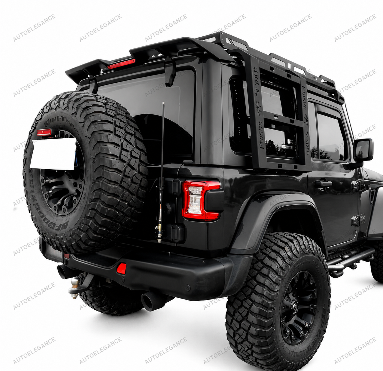 💫Spoiler Posteriore Nero con LED per JEEP Wrangler JK JL 2018-2024💫