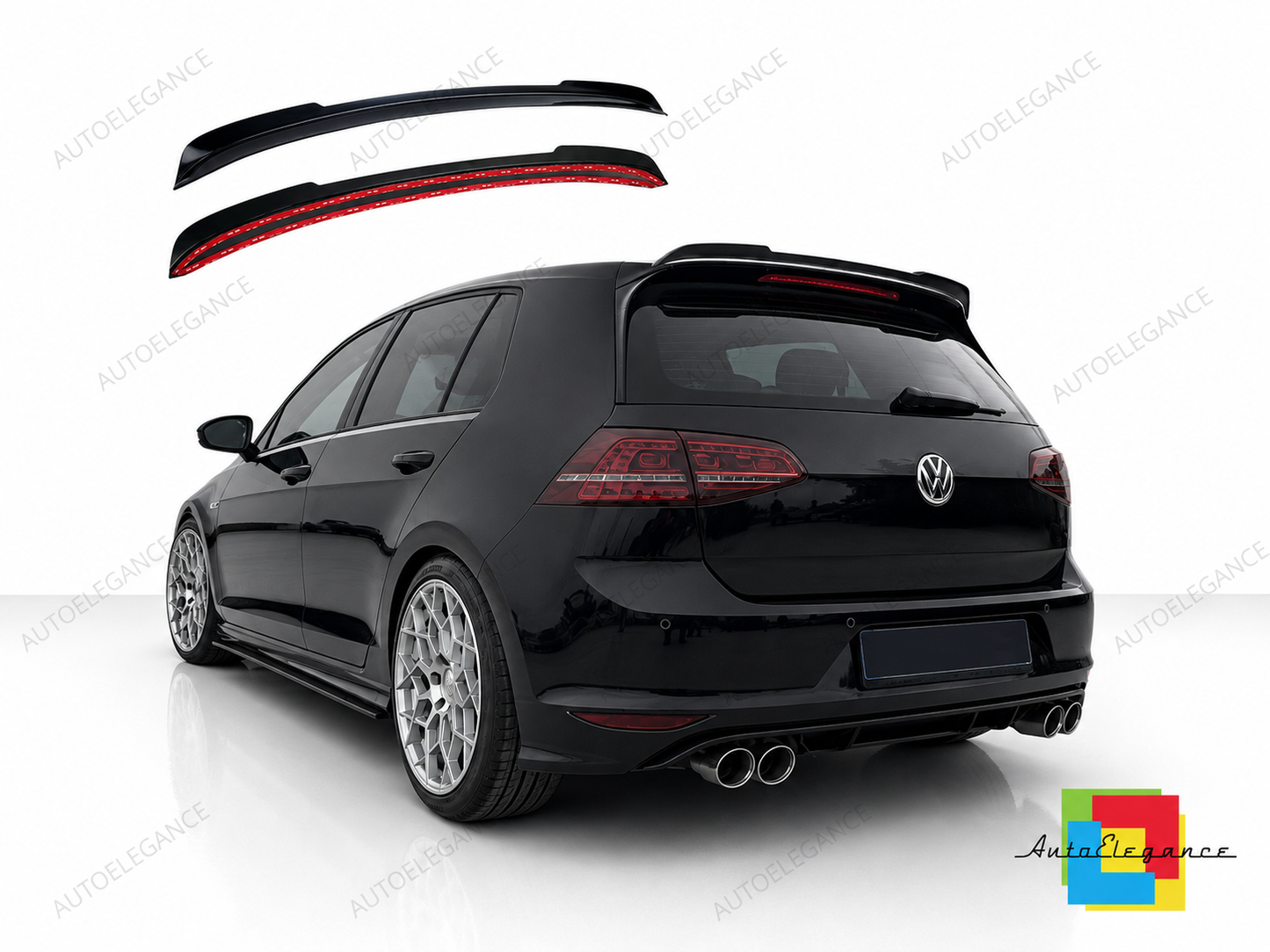 👉Prolunga Tappo Spoiler Tetto VW Golf MK7 MK7.5 GTI R R-Line Nero Lucido👈