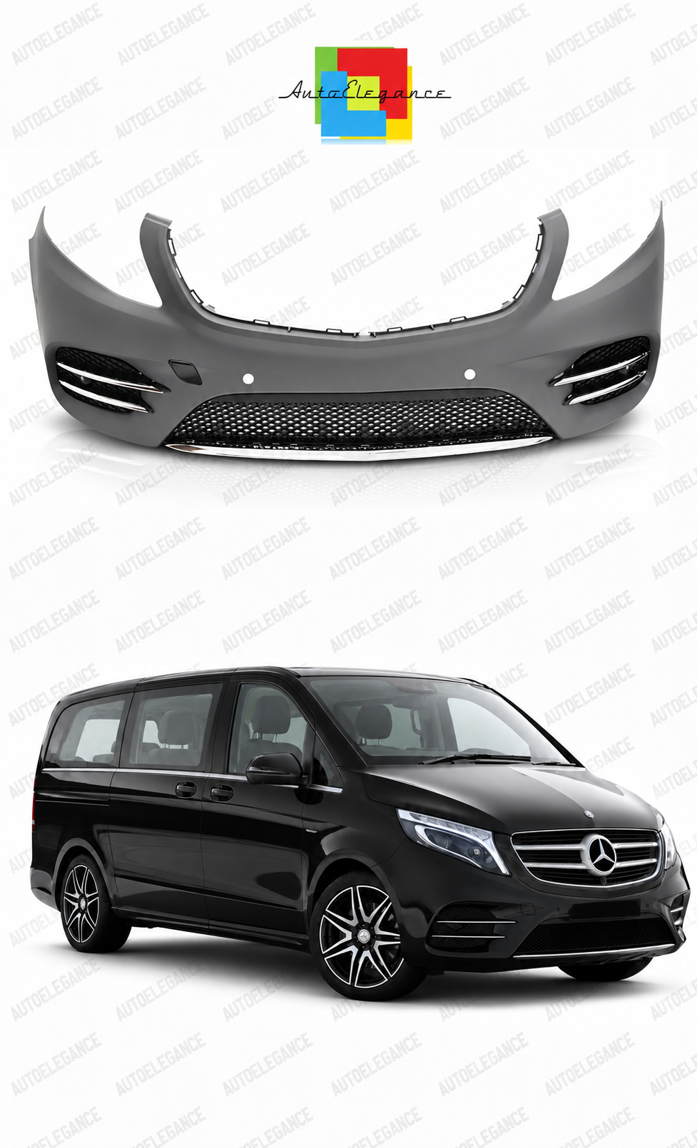 👉ART.10421 PARAURTI ANTERIORE SPORTIVO PER MERCEDES CLASSE-V W447 14-19👈