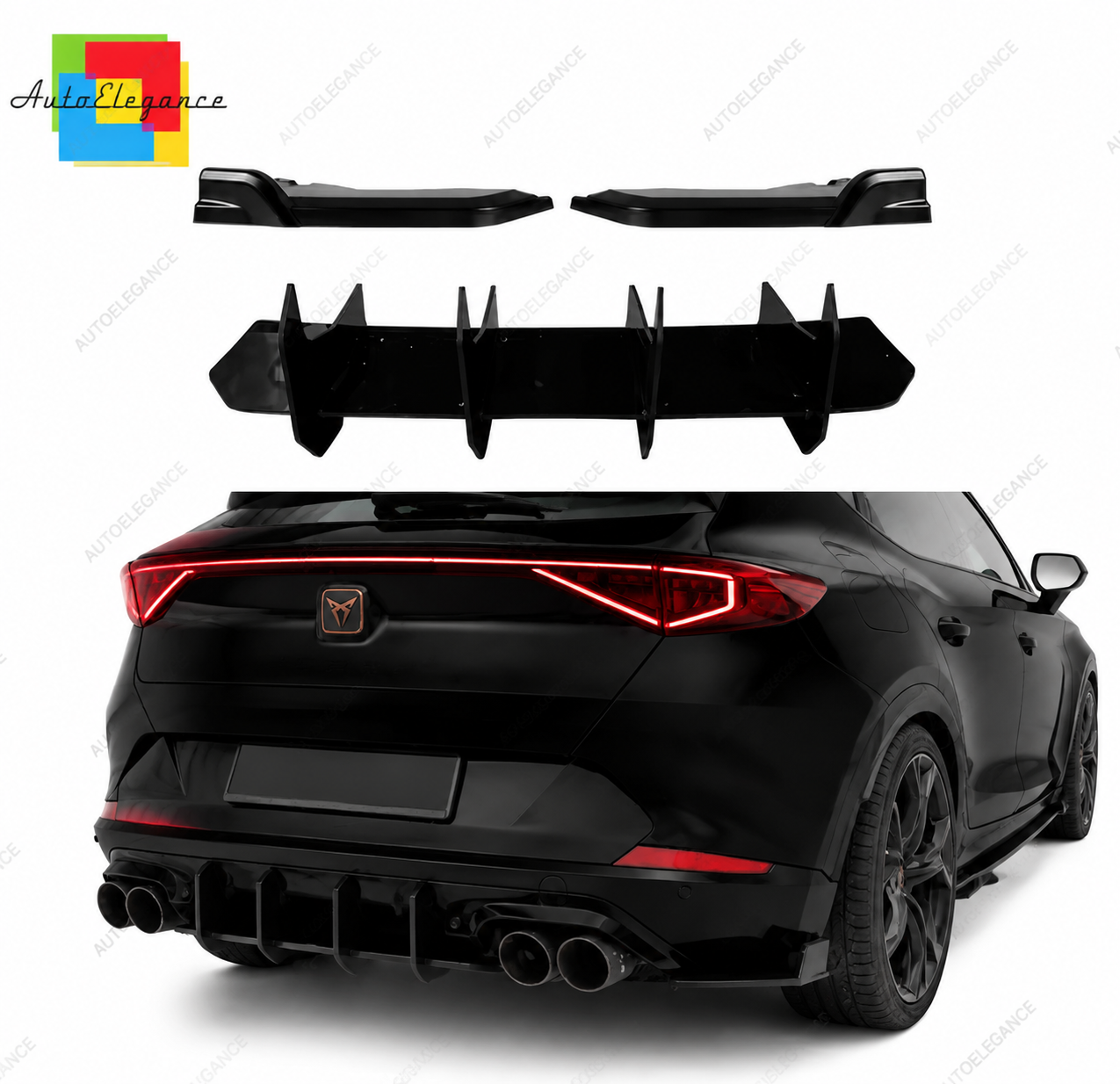 👉Spoiler Labbro Paraurti Posteriore Cupra Formentor MK1 20-24  Nero Lucido👈