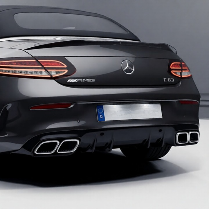 💫ART.7046 Diffusore + Terminali C63 AMG Facelift Look per Classe-C 15-21💫