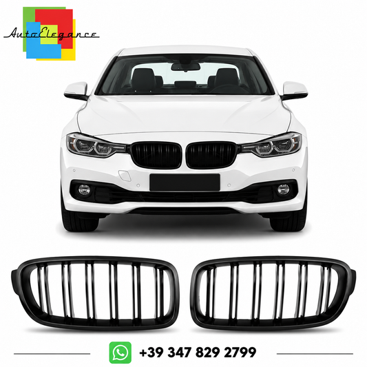👉Griglia Anteriore Doppio Rene Nero Opaco per BMW Serie 3 F30 F31 2011-2019👈