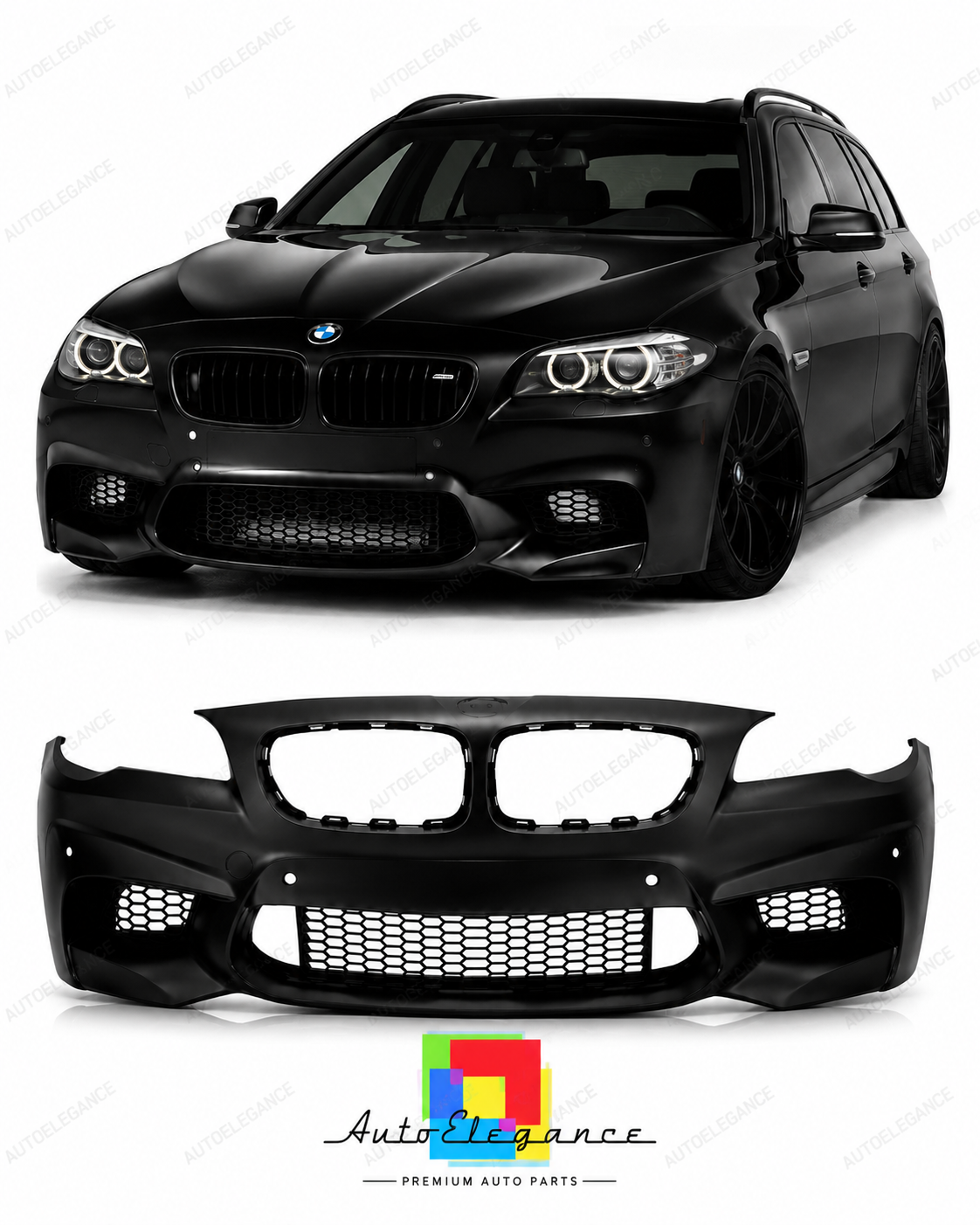 💕PARAURTI ANTERIORE BMW F10 F11 10-13 LOOK M2C PDC💕