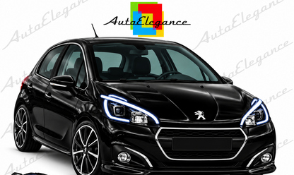 ART.11066 FARI ANTERIORI ADATTO PER PEUGEOT 208 12-15 LED NERO
