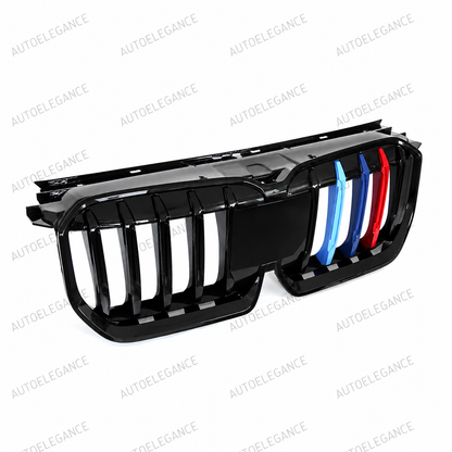 💫ART.10209 GRIGLIA BMW X1 U11 23- LOOK M NERO LUCIDO TRICOLORE💫