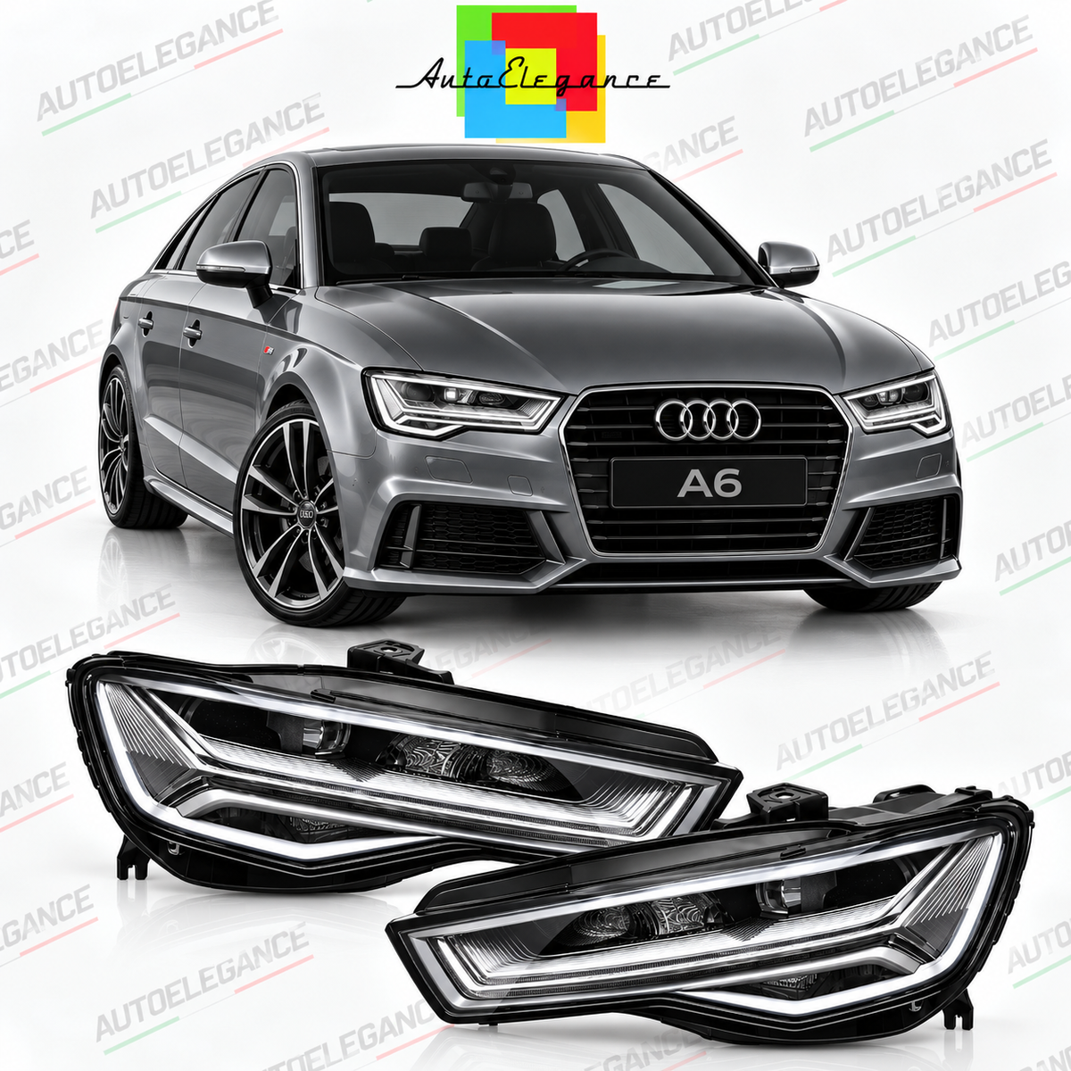 ART.10668 FARI ANTERIORI ADATTO PER AUDI A6 C7 14-18