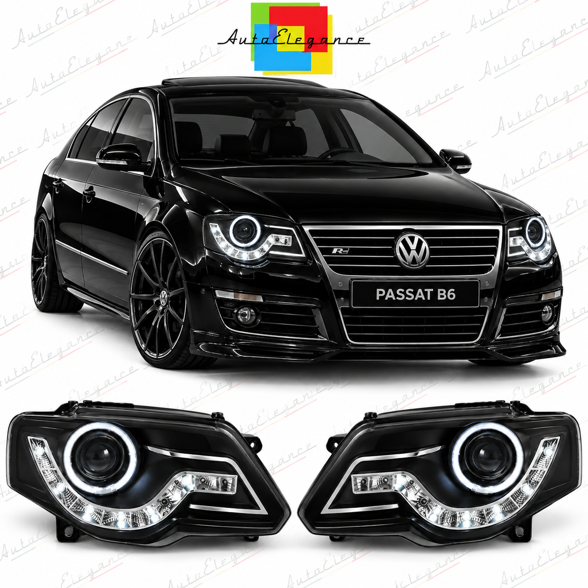 ART.10812 FARI ANTERIORI ADATTO PER VW PASSAT B6 3C 03.05-10