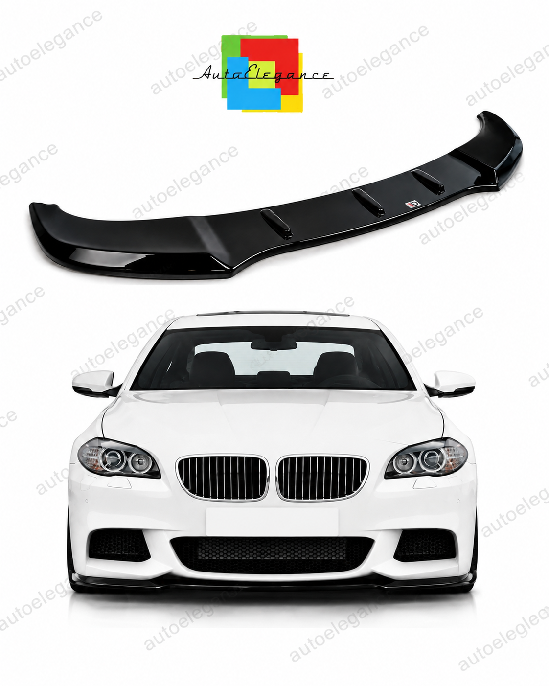 💕Splitter  adatto per Bmw 5 F10 M-Sport / F11  nero  lucido💕