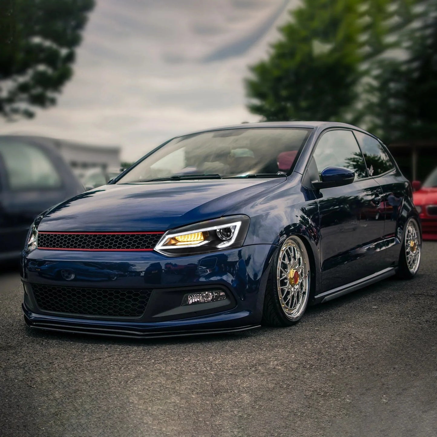 LED Headlights DRL + D2H Xenon Bulbs Compatible with Volkswagen Polo MK5 6R 6C 2009–2017 【Not for 1.2 TSI/R】 