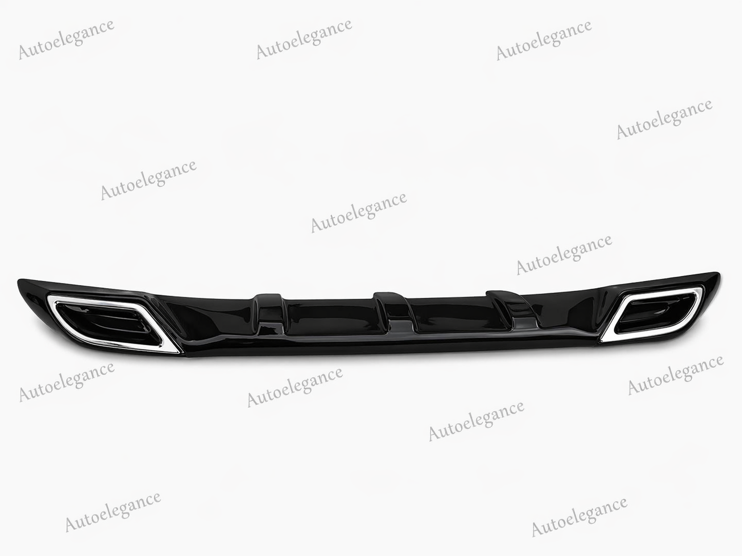 🔥ART.9565 DIFFUSORE SOTTO PARAURTI PEUGEOT 208 TERMINAL OVALI ABS NERO LUCIDO🔥