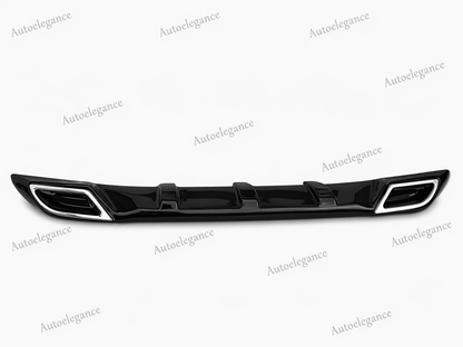 🔥ART.9565 DIFFUSORE SOTTO PARAURTI PEUGEOT 208 TERMINAL OVALI ABS NERO LUCIDO🔥