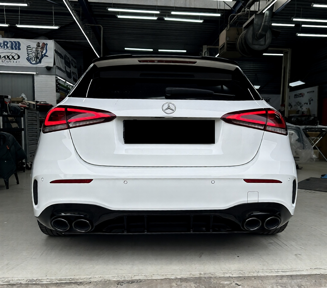 💫ART.6674 MB177020C Diffusore + Terminali di Scarico look AMG Cromo per Classe A HB 2018+ 💫