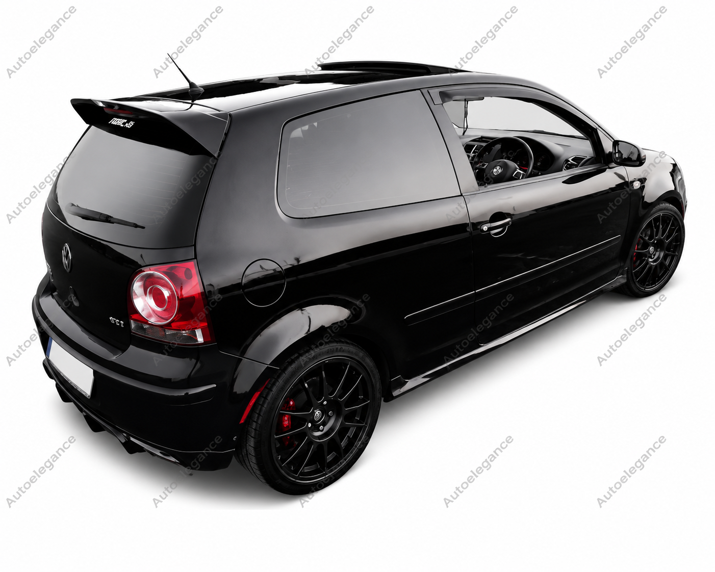 🔥ART.9928 SPOILER POStERIORE STILE OT NERO LUCIDO PER VW POLO MK4 9N OT 01-09🔥