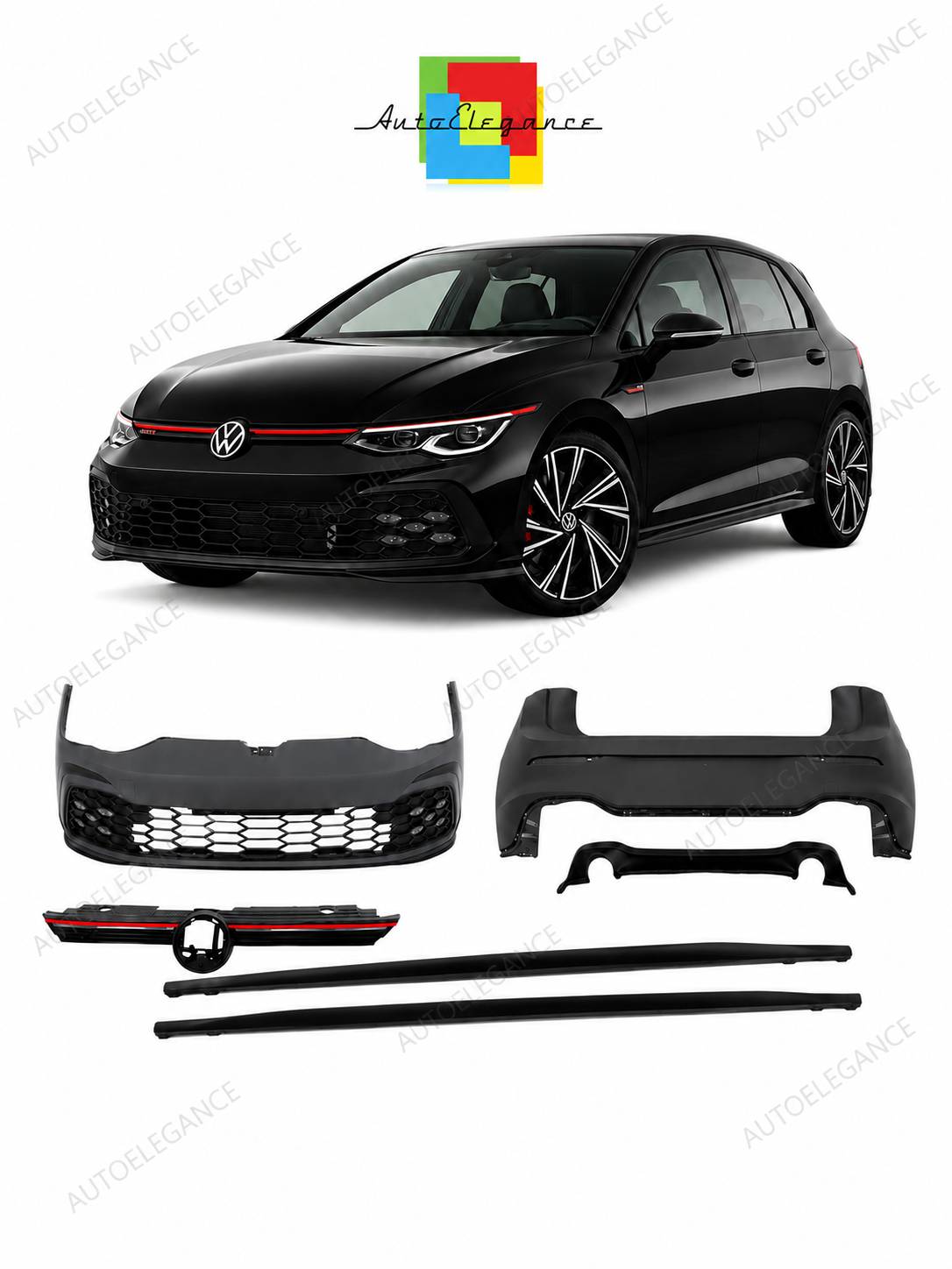 👉KIT CARROZZERIA COMPLETO VOLKSWAGEN VW GOLF 8 - LOOK GTI👈