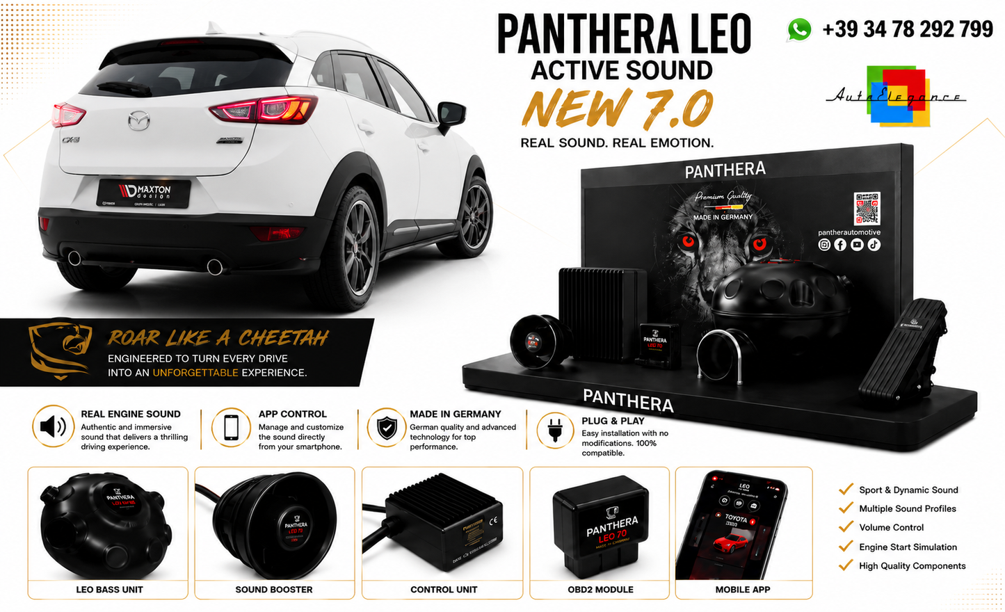 💕ART.2672 PANTHERA Soundsystem Booster 7.0-Mazda CX-3💕