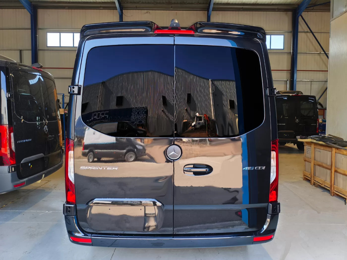 💫ART.3091 Spoiler Tetto Barn Doors M Sprinter H1 Mk2-Mk3 / VW Crafter H1 Mk1💫