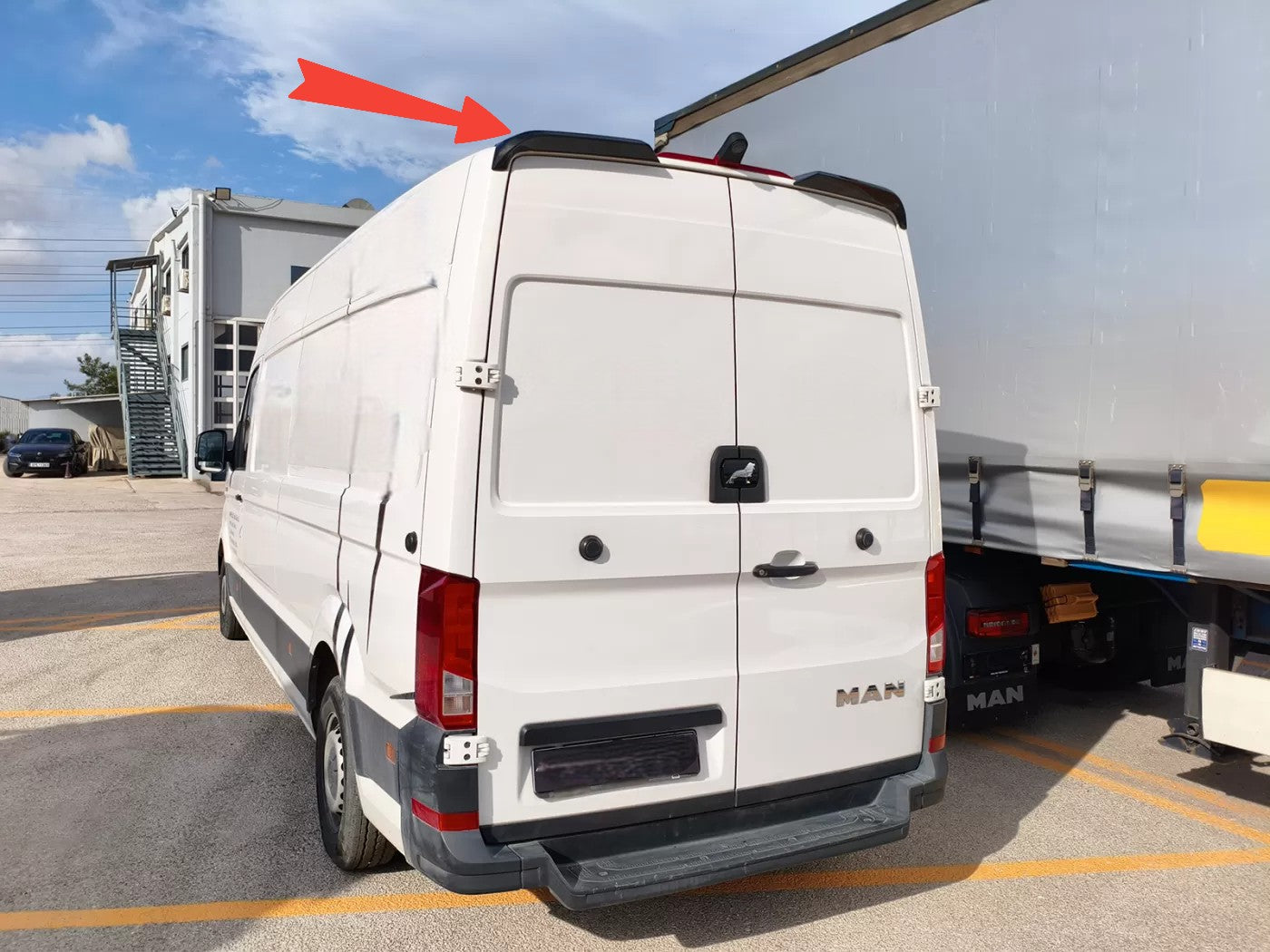 😍ART.5946 Spoiler sul tetto V.2 Volkswagen Crafter Mk2 Tetto Alto H2😍