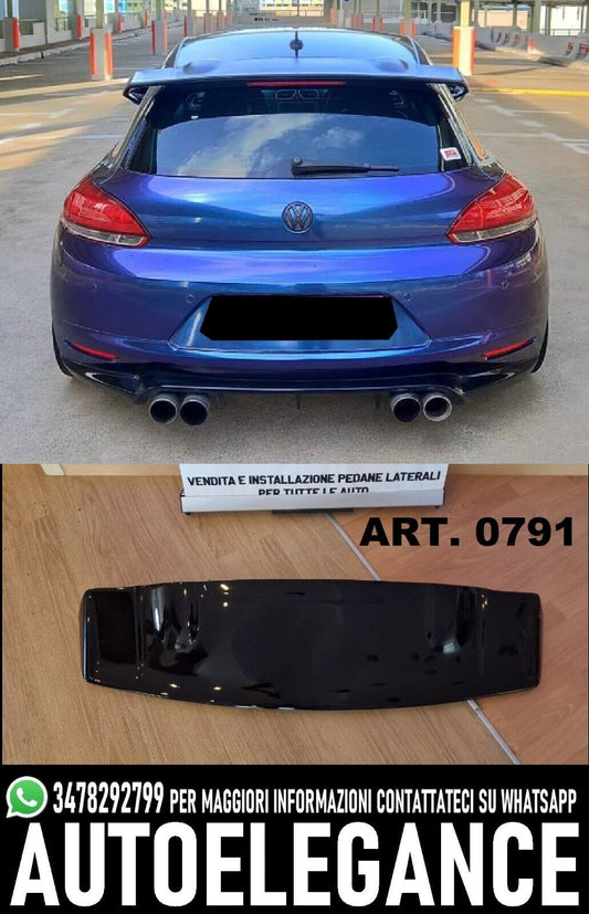 SPOILER TETTO PER VW SCIROCCO 2008-2017 LOOK R CUP NERO LUCIDO