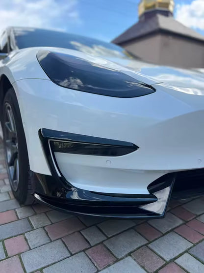 💫ART.8193 Splitter (3 pz) in Carbonio/Nero Per Tesla Modello 3 Y 2017-2023💫