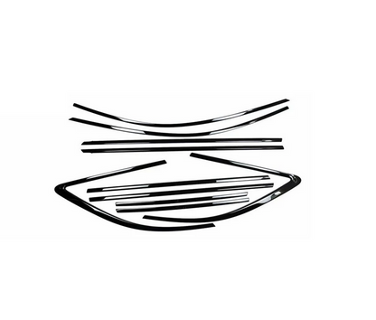 ART.4881 Cornici finestrini neri copertura adesiva window AUDI A4 17-24 Nero