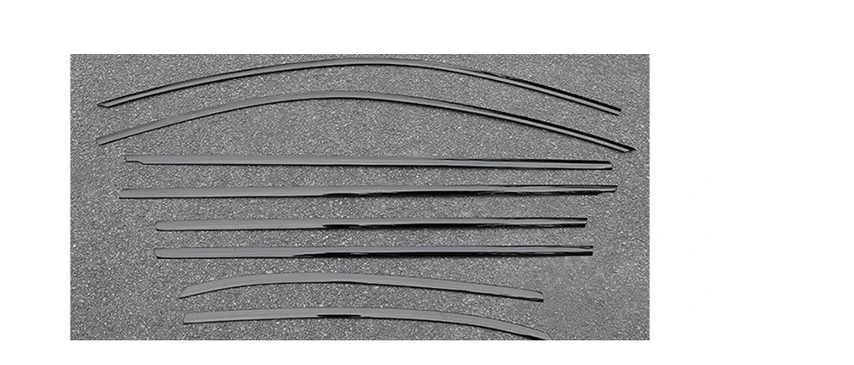 ART.4881 Cornici finestrini neri copertura adesiva window AUDI A4 17-24 Nero