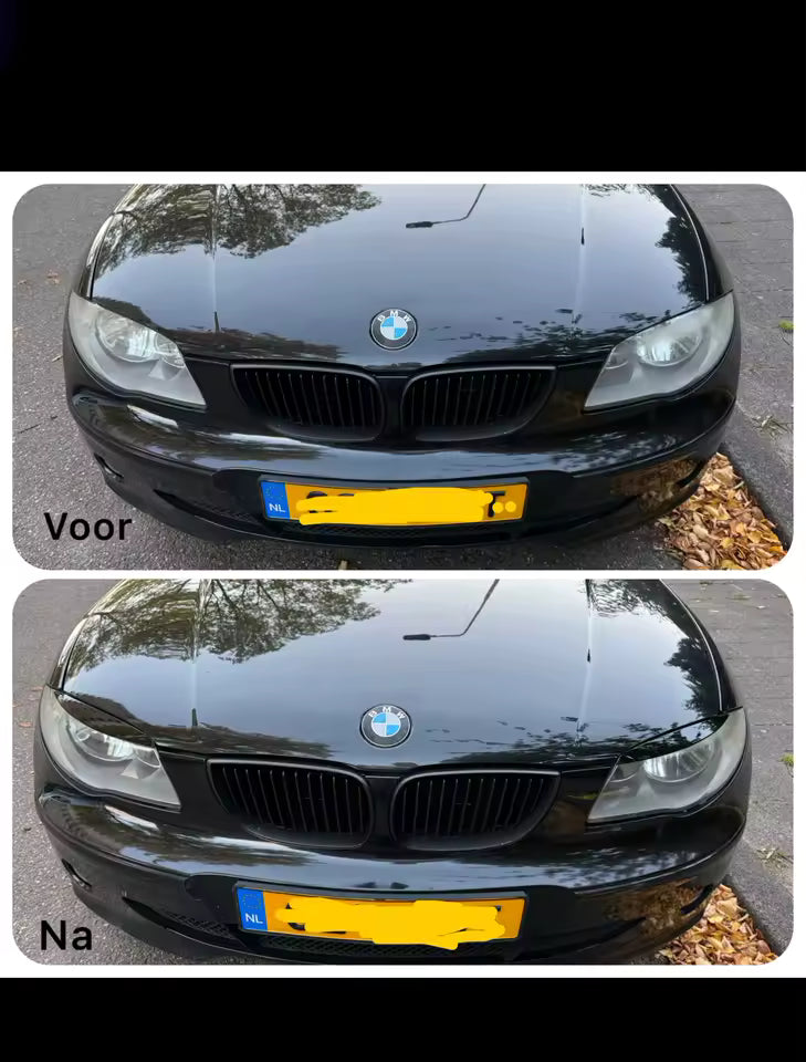 💫ART.8063 2 Coprifari (Palpebre) in Fibra di Carbonio per BMW Serie 1 04-13💫