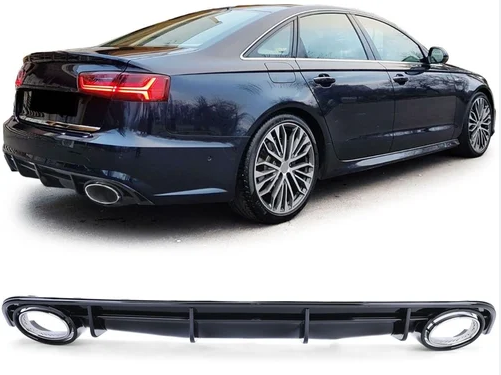 ART.3573  Diffusore RS6 Look Audi A6 C7 (4G) 2011-2014 Nero Lucido