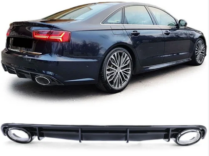 ART.3573  Diffusore RS6 Look Audi A6 C7 (4G) 2011-2014 Nero Lucido