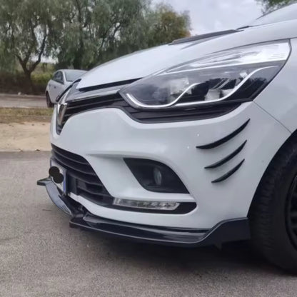 💫ART.8204 Splitter Anteriore Nero Lucido ABS per Renault Clio MK4 2012-2019 💫