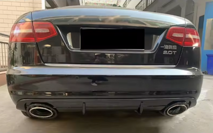 ART.3669 Diffusore RS6 Look per Audi A6 C6 (4F)2004-2008 Nero Lucido