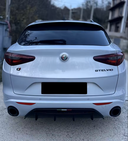 💫ART.8150 Diffusore Posteriore In Fibra di Carbonio per Alfa Romeo Stelvio 17-24💫