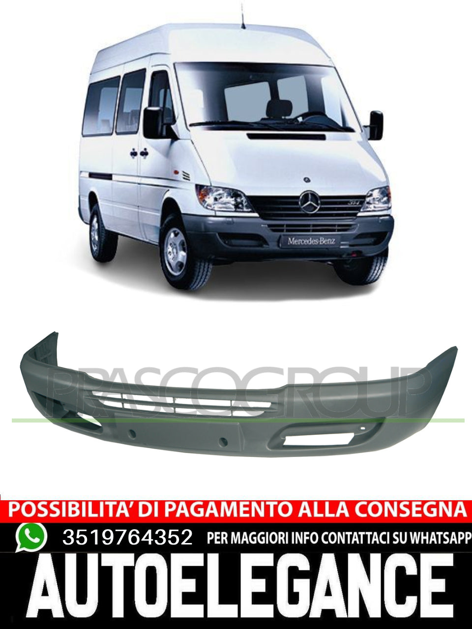 Paraurti Prasco Posteriore per FIAT DUCATO CON FORI PDC 735685374